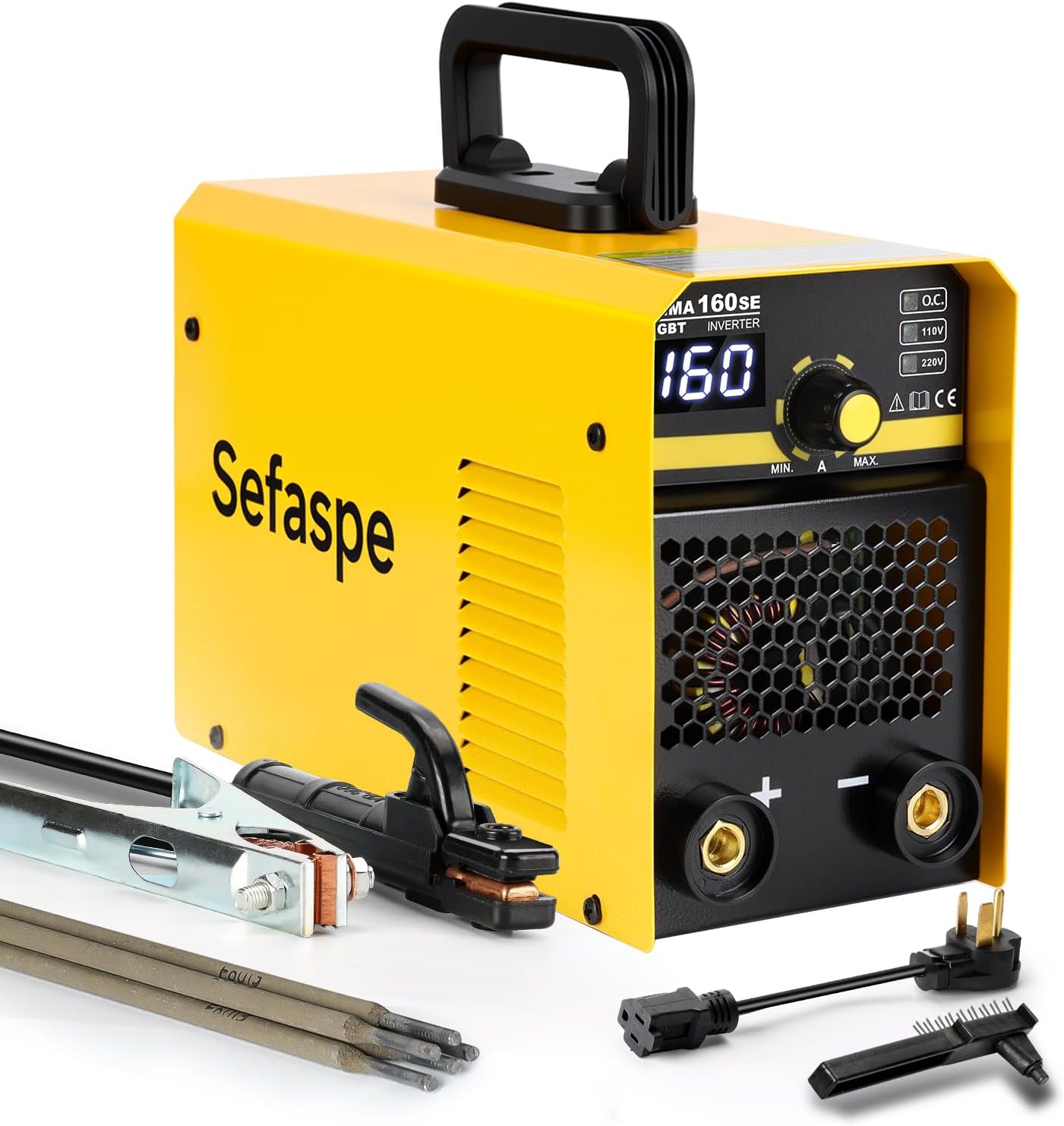 110V220V Stick Welder with Digital Display, 160A ARCLift TIG Welding Machine with Synergic Control, IGBT Inverter Portable MMA Welder Machine with Hot Start, Arc force and Anti-Stick