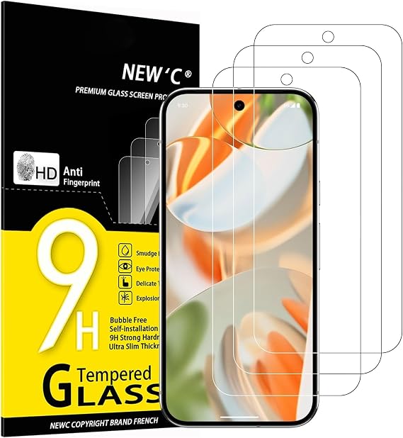 NEW'C for Google Pixel 10/10 Pro/9/9 Pro Screen Protector Tempered Glass