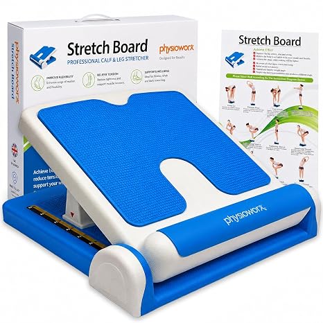 PHYSIOWORX NO-SLIP Calf Stretch Board with Integrated Heel Rest