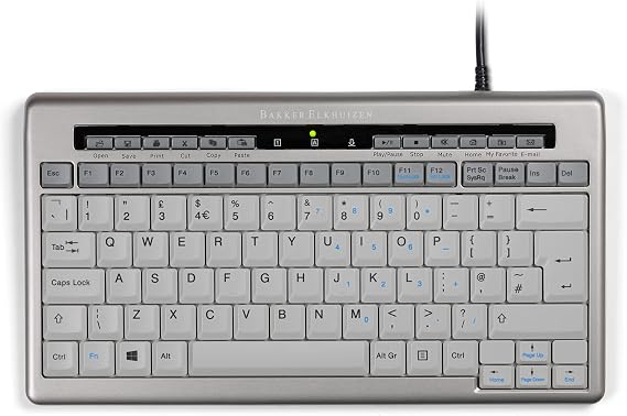Bakker & Elkhuizen BNES840DUK Keyboard QWERTY S-board 840 Design USB silver-white