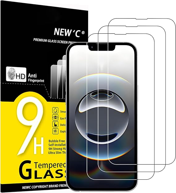 NEW'C Tempered Glass Screen Protector for iPhone 16e