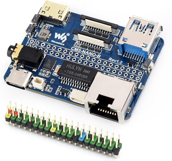 Waveshare Nano Base Board (B) For Raspberry Pi Compute Module 5, Same Size As The CM5