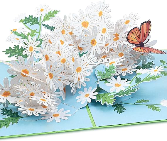 papercrush Pop-Up Birth Card Daisy with Butterfly