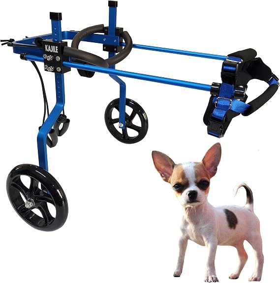 Adjustable Dog Wheelchair,Dog Hind Leg Rehabilitation,Blue,XXS-3