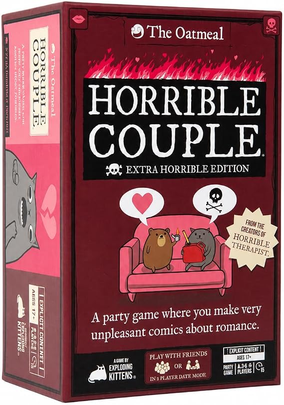 Exploding Kittens Horrible Couple Extra Horrible, 2-8 Players, 17+