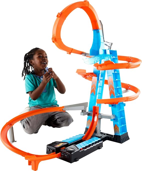 Hot Wheels Sky Crash Tower racetrack & toy car