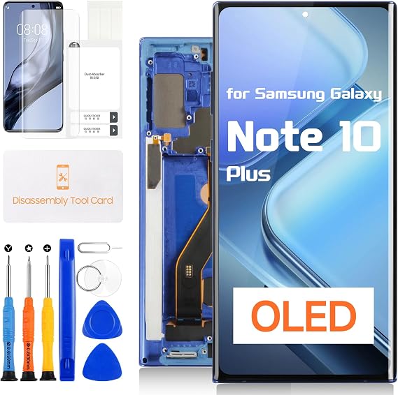 OLED Screen Replacement for Samsung Galaxy Note 10 Plus - Galaxy Note10 Plus LCD Display Touch Screen SM-N975F N975U N975W LCD Digitizer Frame Assembly Aura Blue