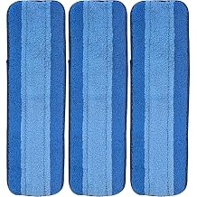 Bona Mops用再利用可能なマルチサーフェスマイクロファイバークリーニングパッド5×18インチ3個パック