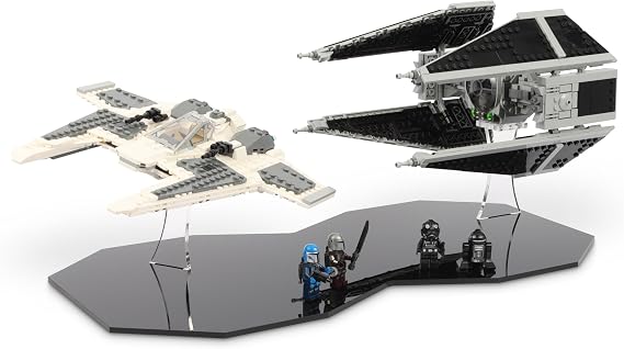 Display Stand for Lego 75348 Mandalorian Fang Fighter vs. TIE Interceptor