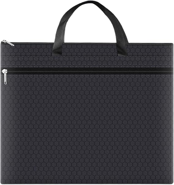 Document Holder, A3 Document Bag, Waterproof Oxford Cloth with PU Liner Organizer Briefcase File Tote Bag for Carrying Paper Files..