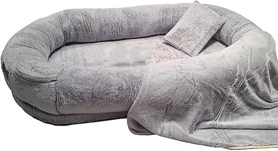 dog bed, Human Dog Bed For People Adults Extra Large Sized Washable Pet, For And Kids(Grey,XL)