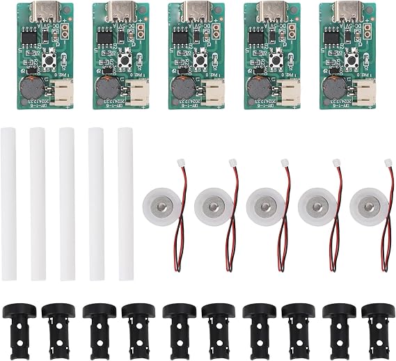 5PCS Humidifier Module, USB Ultrasonic Atomizer PCB Board 105kHz Mist Maker