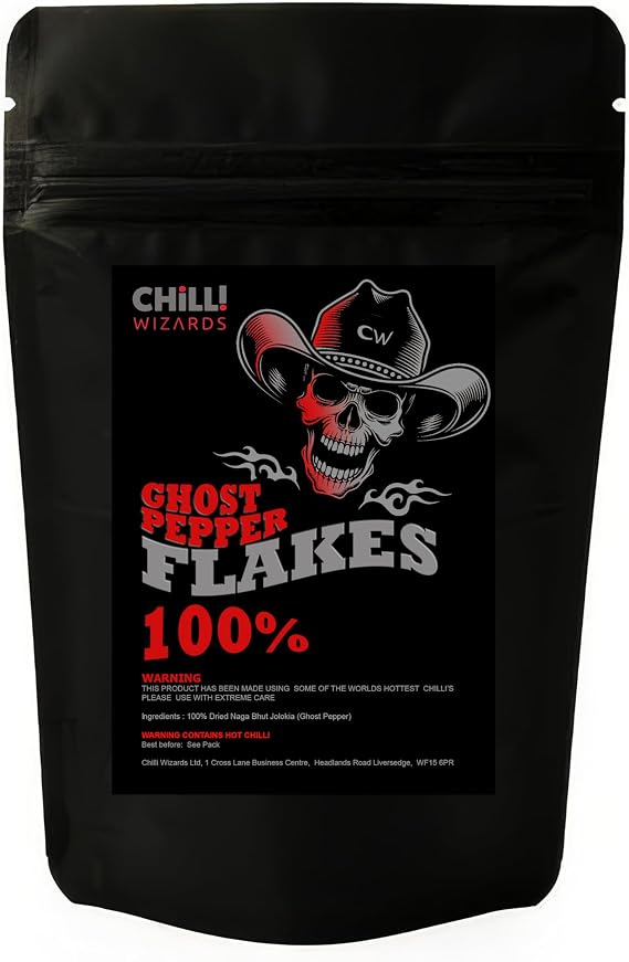 Ghost Pepper Chilli Flakes (Naga Jolokia) 50g