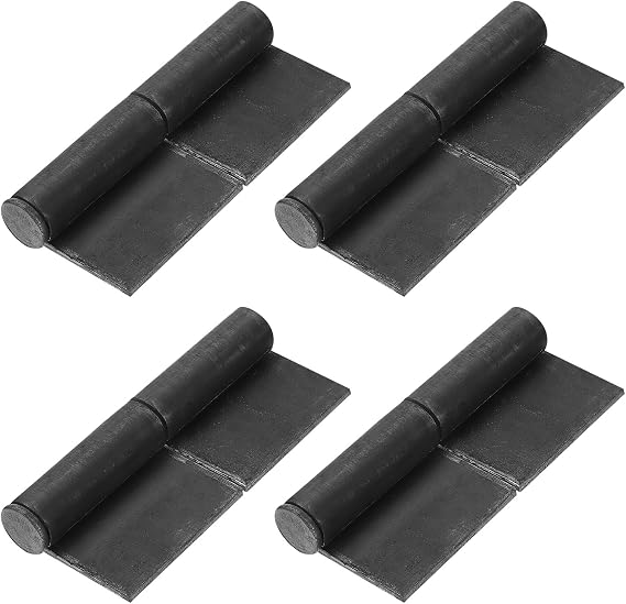 Sourcing Map 4 Pack 6" x 2-2/3" Carbon Steel Weldable Flag Hinges with Removable Pin, Weldable Lift Off Hinges for Metal Gate Swing Door Trailer Ramp