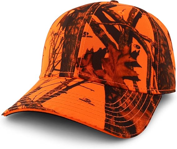 Armycrew XXL オーバーサイズ ハンティング カモフラージュ アウトドア ストラクチャー ベースボールキャップ, ブレーズBlaze, XX-Large