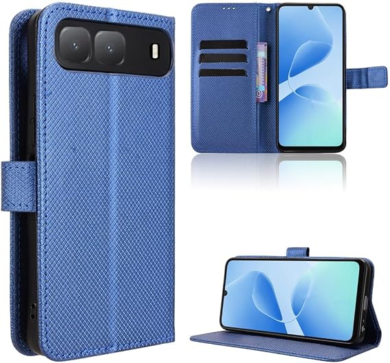 Cover Compatible with Tecno Pova Slim 5G / Spark Slim 5G Flip Stand Card Slot Phone Case Wallet Blue
