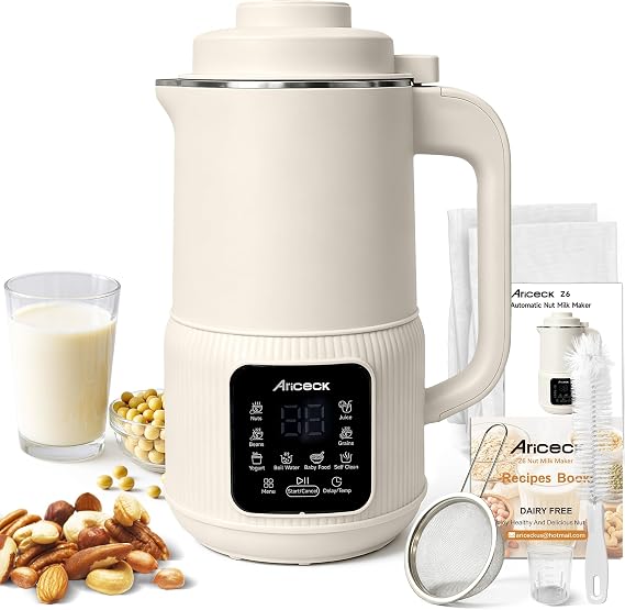 8-in-1 Plant Milk Machine 1.2L - Soy and Almond Milk Machine