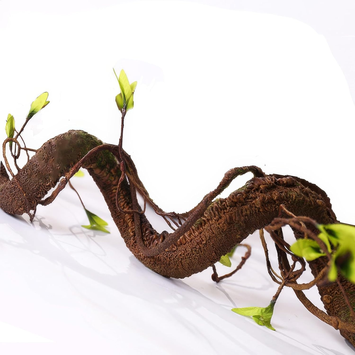 Artificial Bendable Vine Branch with Green Leaves, Decorative Tree Twigs, Flexible Garden Wall Hanging Decor, Fake Plants Trunk Garland