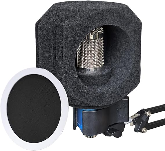 Sound Isolating Microphone Shield - Noise Reducing Foam Cover Filter