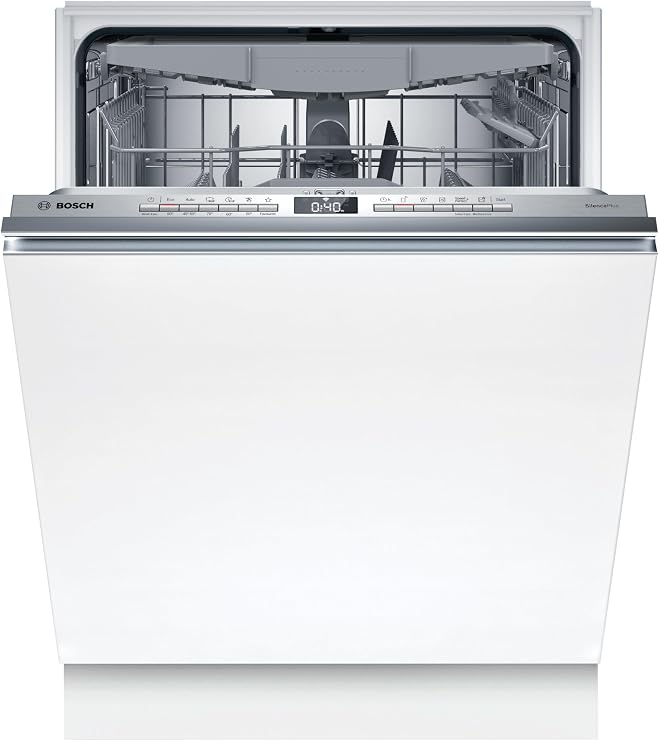 Bosch - Fully Integrated Dishwasher, Series 4, 60 cm. wide, 14 servings, 3rd tray, Eco Silence Motor, Home Connect, White, SMH4ECX28E [Energy Class A]