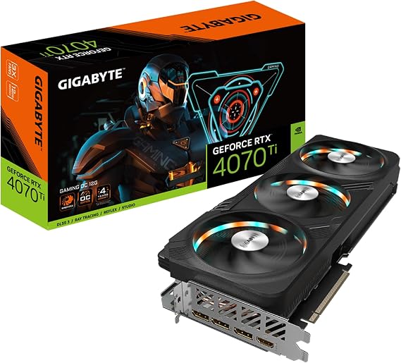 Gigabyte GeForce RTX 4070 Ti Gaming OC 12G Graphics Card WINDFORCE Fan 3X 12GB 192-bit GDDR6X GV-N407TGAMING OC-12GD Video Card