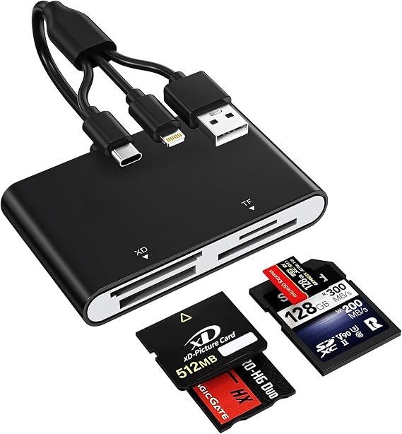 Memory Stick Pro Duoアダプター - 4イン1マルチメモリーカードリーダー SD/Micro SD/MS/XDピクチャーカード用