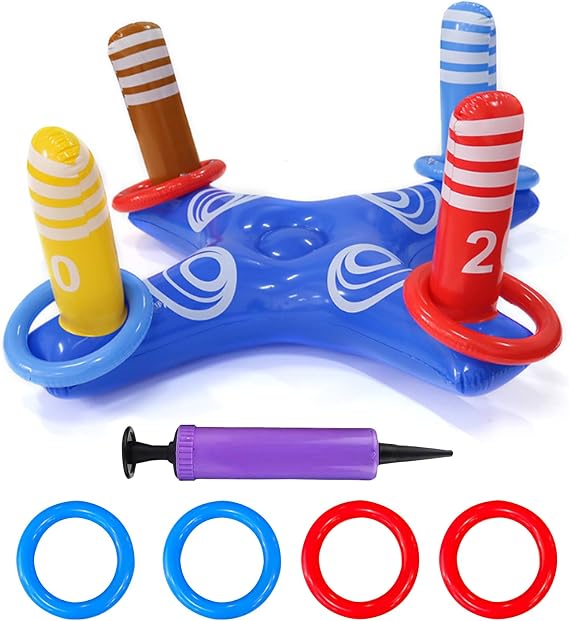 Inflatable Throwing Game, Inflatable Pool Games, Inflatable Pool Toys, Party Toys, Swimming and Pool Play for Adults and Kids