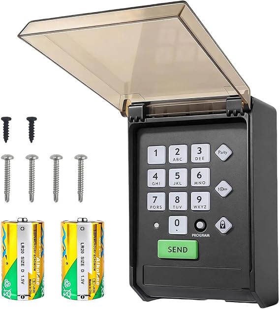 Gate Keypad for Ghost Gate Opener Wireless Keypad for Automatic Gate Opener Premium with Weatherproof Cover Model Axwk