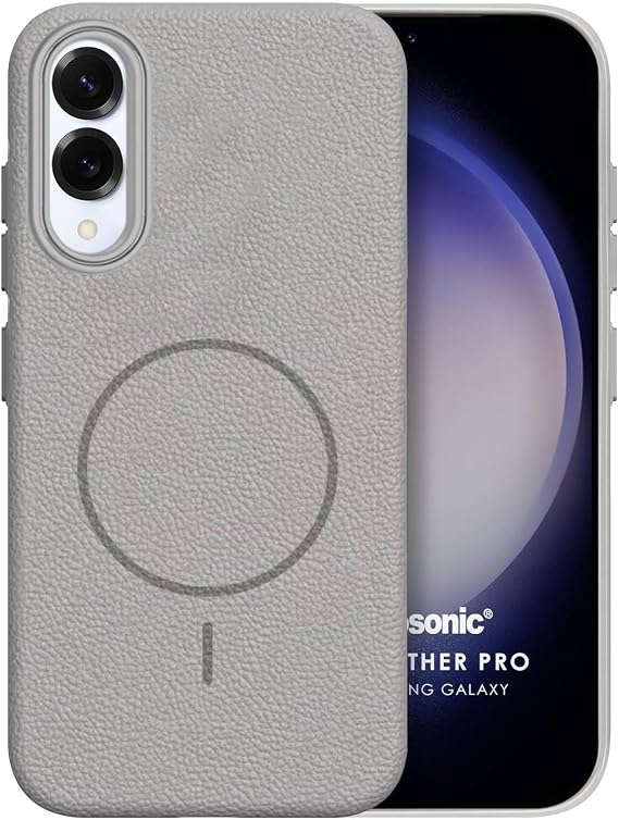 Microsonic Samsung Galaxy S25 Edge Kılıf MagLeather Pro Gri [Galaxy S25 Edge ile Uyumlu Kılıf - Gri]
