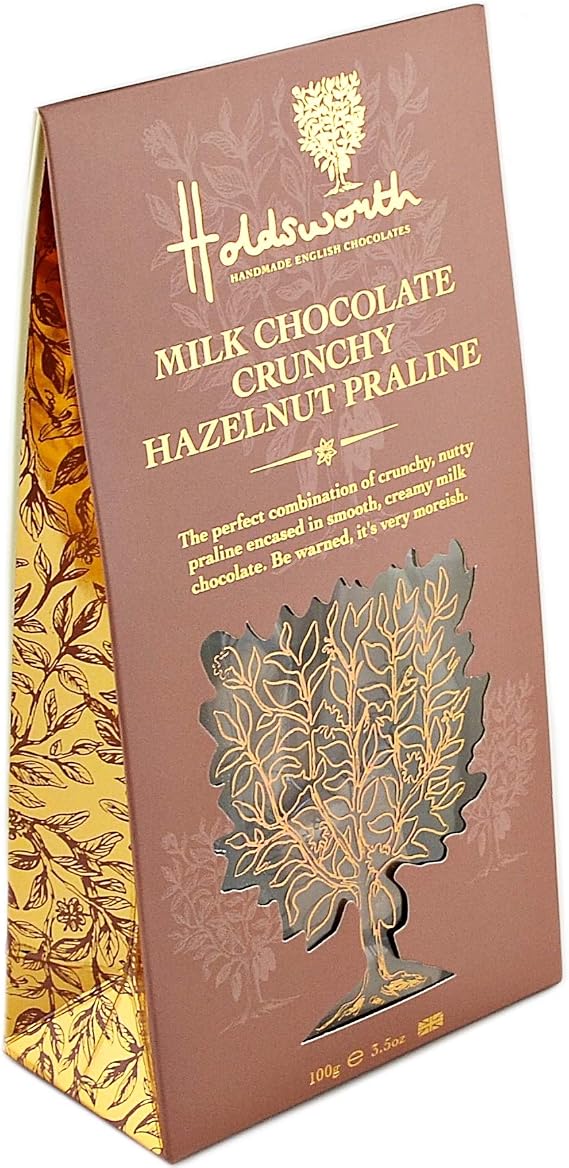 Holdsworth Chocolates Treats - Milk Chocolate Crunchy Hazelnut Pralines Truffles - 100g
