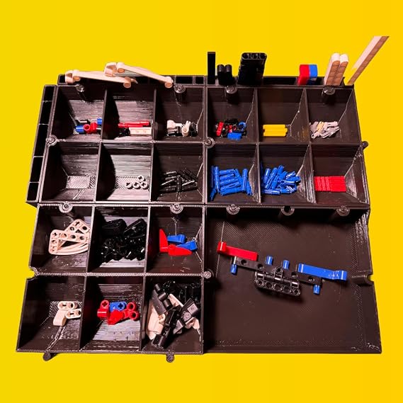 BLOCD - The Modular Build Organiser Sorting Tray Suitable For Lego Technic Blocks - Customisable (Starter Kit)