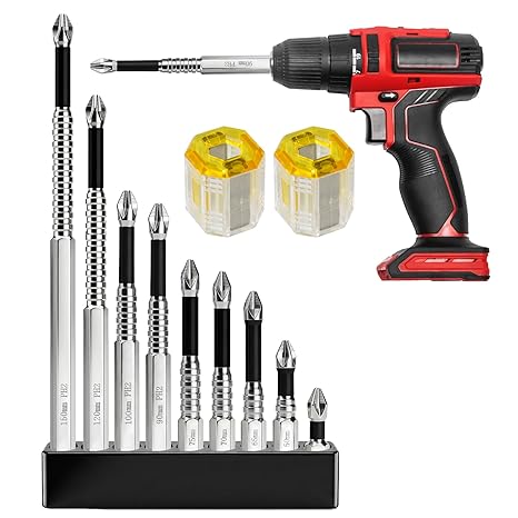 9 PCS High-Magnetic Drill Screwdriver Bit Set, Anti-Slip Impact Driver Bits