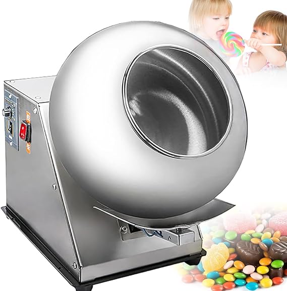 Candy Coater Machine,Sugar Coating Machine,Chocolate Coating Polishing Machine, Coater Sugar ball Coating Drying Machine for Pharmaceutical and Food Industries