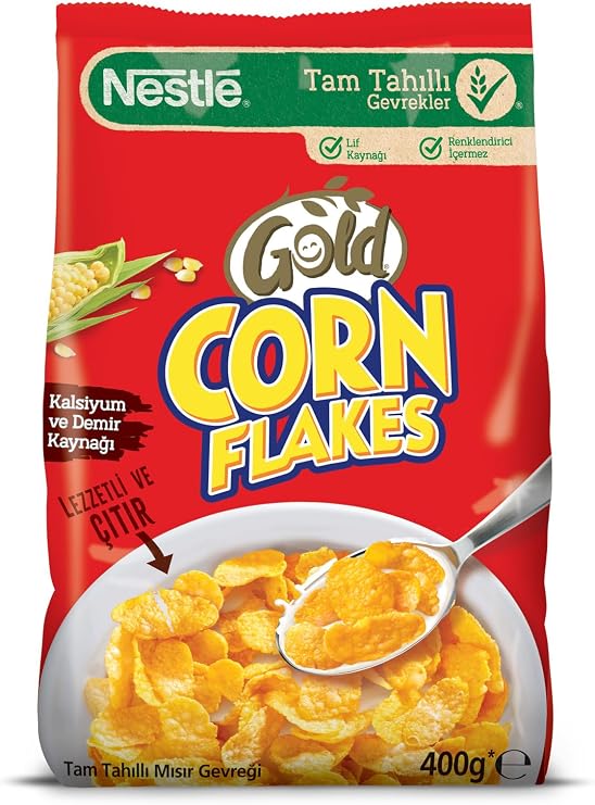 Nestlé Gold Corn Flakes Tam Tahıllı Mısır Gevreği 400g