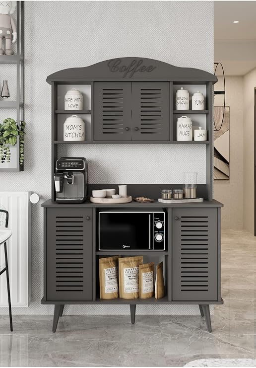 enwood Avior Kahve Köşesi MDF 185 x 120 x 40 CM Gri