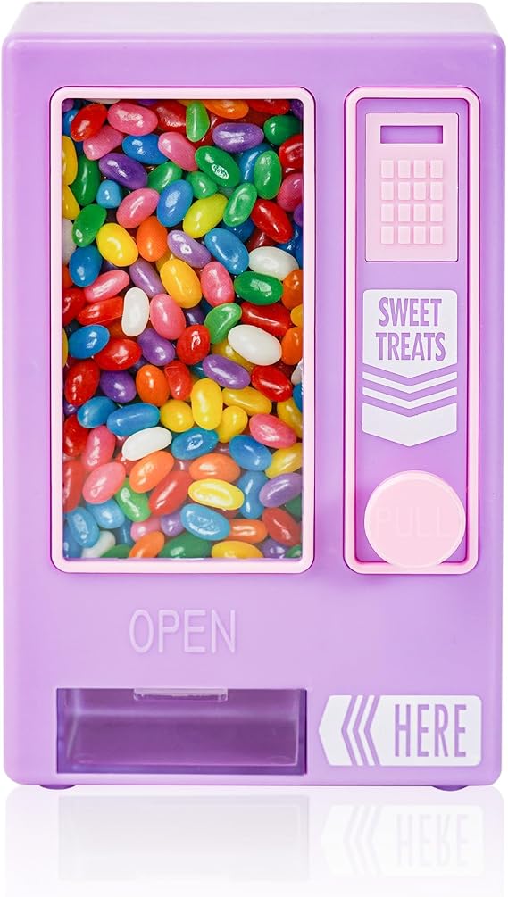 YOBRO Candy Dispenser, Cute Vending Machine for Desktop, Manual Candy Machine, Dispense Mini Candies, Birthday Gift for Girls, Gift for Friends Girlfriends (Purple)