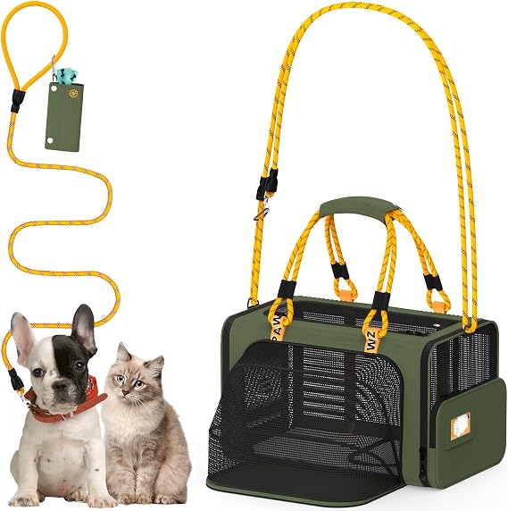PAWZIDEA Soft Sided Foldable Cat/Dog/Pet Carrier Bag Pets Travel Carriers