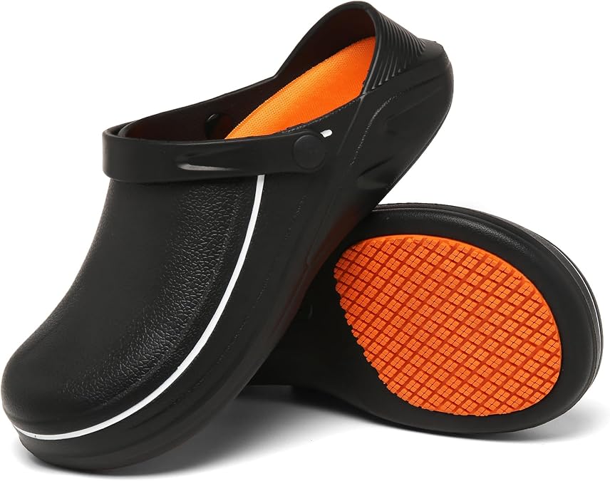 JSWEI Men Garden Clogs Lightweight Breathable Comfortable Women Slip-on Mules for Indoor and Outdoor 3-10 UK