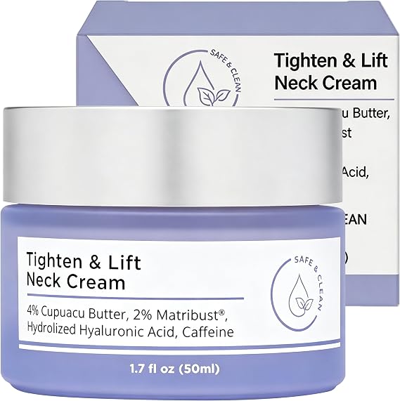 50ml Neck Firming Cream Neck Tightening Anti Aging Cream for Wrinkles and Sagging Skin Hydrating Lifting Moisturiser for Neck and Chest Smooth Fine Lines Skin Care