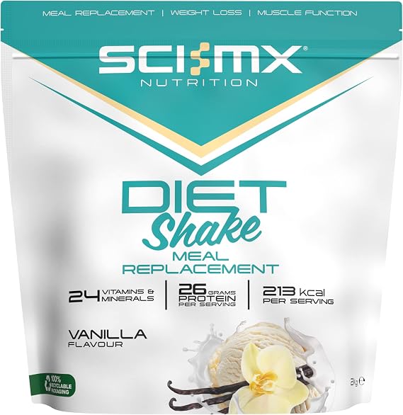 SCI-MX Diet Meal Replacement Shake - Vanilla Flavour - High Protein Shake + 24 Essential Micronutrients - Non-GMO - 2KG (37 servings) 213 calories per serving