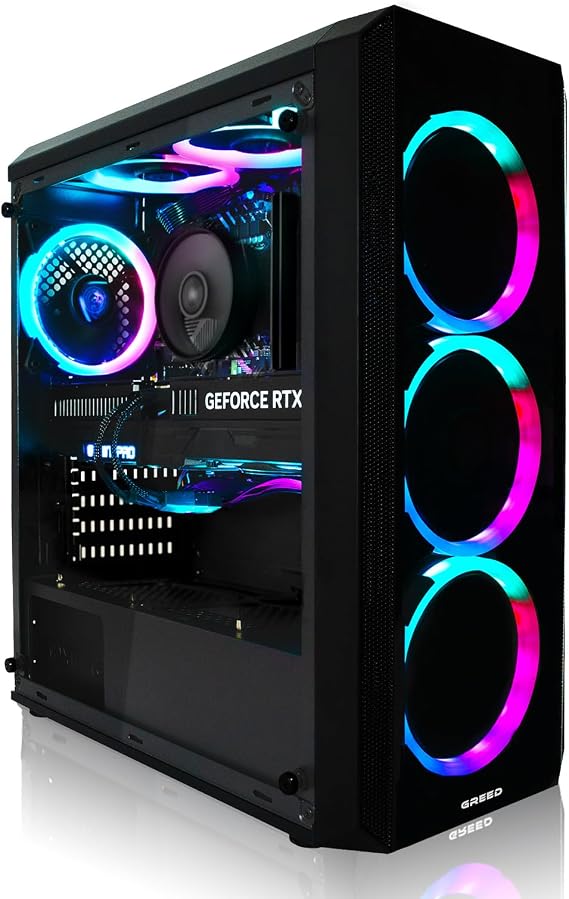 Greed® MK2 Lite – Entry Gaming PC with AMD Ryzen 5 4600G + Radeon Vega 7 – Ultra Fast RGB Computer + 4K Raytracing Calculator with 4.2 GHz – 16 GB DDR4 RAM – 512 GB SSD – WLAN + W11 Pro