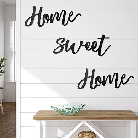 Home Sweet Home 木製サイン 素朴なホームデコサイン 木製ホームサイン 壁掛け装飾 ホームスイートホーム 3Dウォールアートサイン 木製ホームインテリア リビングルーム ベッドルーム キッチン用
