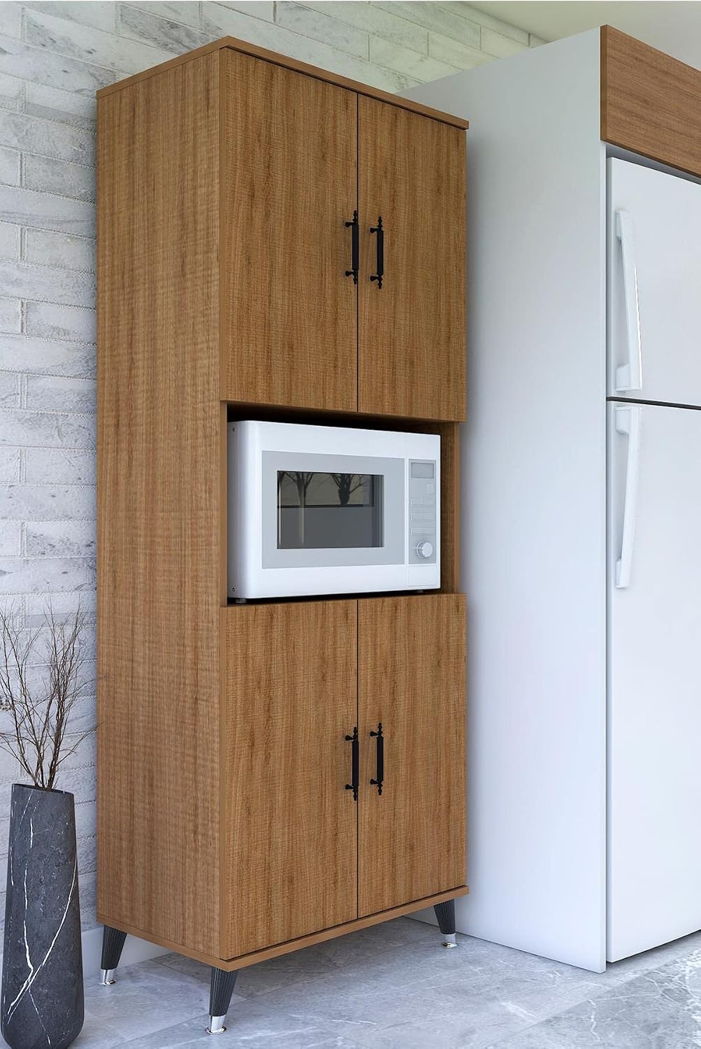 Multi-Purpose Cabinet, Oven, Pantry, Bathroom, Balcony Cabinet (Large Size Oven Cabinet) Walnut