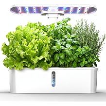 Hydroponics Growing System Kits, Controlled Smart Indoor Garden with LED Grow Light Full Spectrum, 12 Pods Plant Germination Kit, with Mini Quiet Pump, for Vegetables and Herbs, Height Adjustable