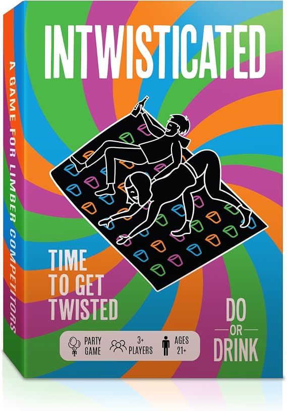 Do or Drink Intwisticated - Adult Games with Twists and Tangles - Fun Party Games with Play Mat, 150 Challenge Cards and 2 Dice - Great Gift for Game Night and Funny Adult Card Games