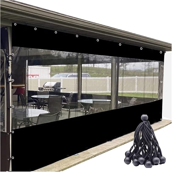 Transparent Waterproof Curtains for Outdoor Gazebo, Pergola Side Panel Cover with Eyelets, for Patio, Garden, Storeroom Curtain(4.60x2.50m)