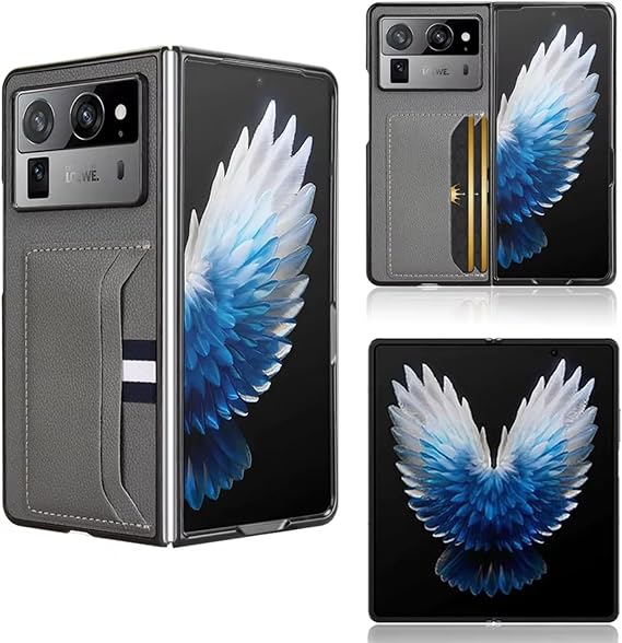 Microcase Tecno Phantom V Fold2 Kartlıklı Deri Kaplama Kılıf-AL5120 (Kırmızı)