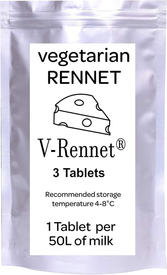 Pack of 3 Tablets Vegetarian Rennet for 50 L Milk