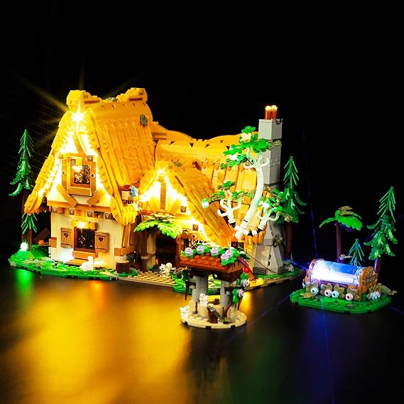 Upgraded Led Light Kit for Lego Snow White and The Seven Dwarfs' Cottage Building Set, Compatible with Lego 43242 (Model Not Included)
