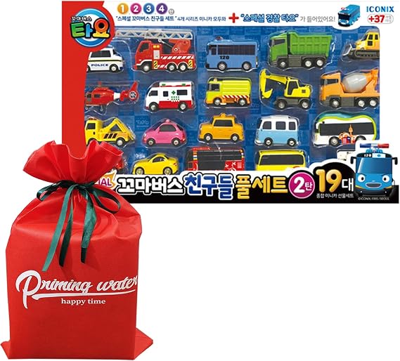 Tayo Little Bus Friends Special Full 19 Piece Cart Toy Ver. 2 Full Mini Car Set Toy Bath Play Set